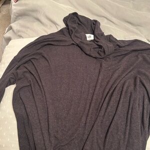 CAbi Dark Gray Cowl Neck Top